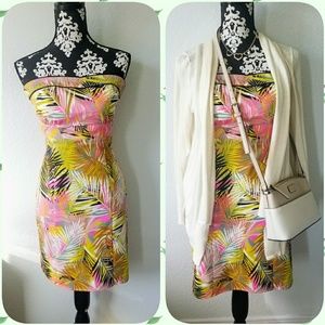 H&M Hawaiian strapless dress